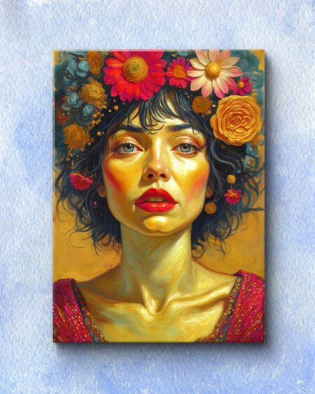 Obraz drukowany na płótnie „Złota ikona” 70x50cm