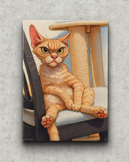 Obraz drukowany na płótnie „Wpieniony kot” 70x50cm