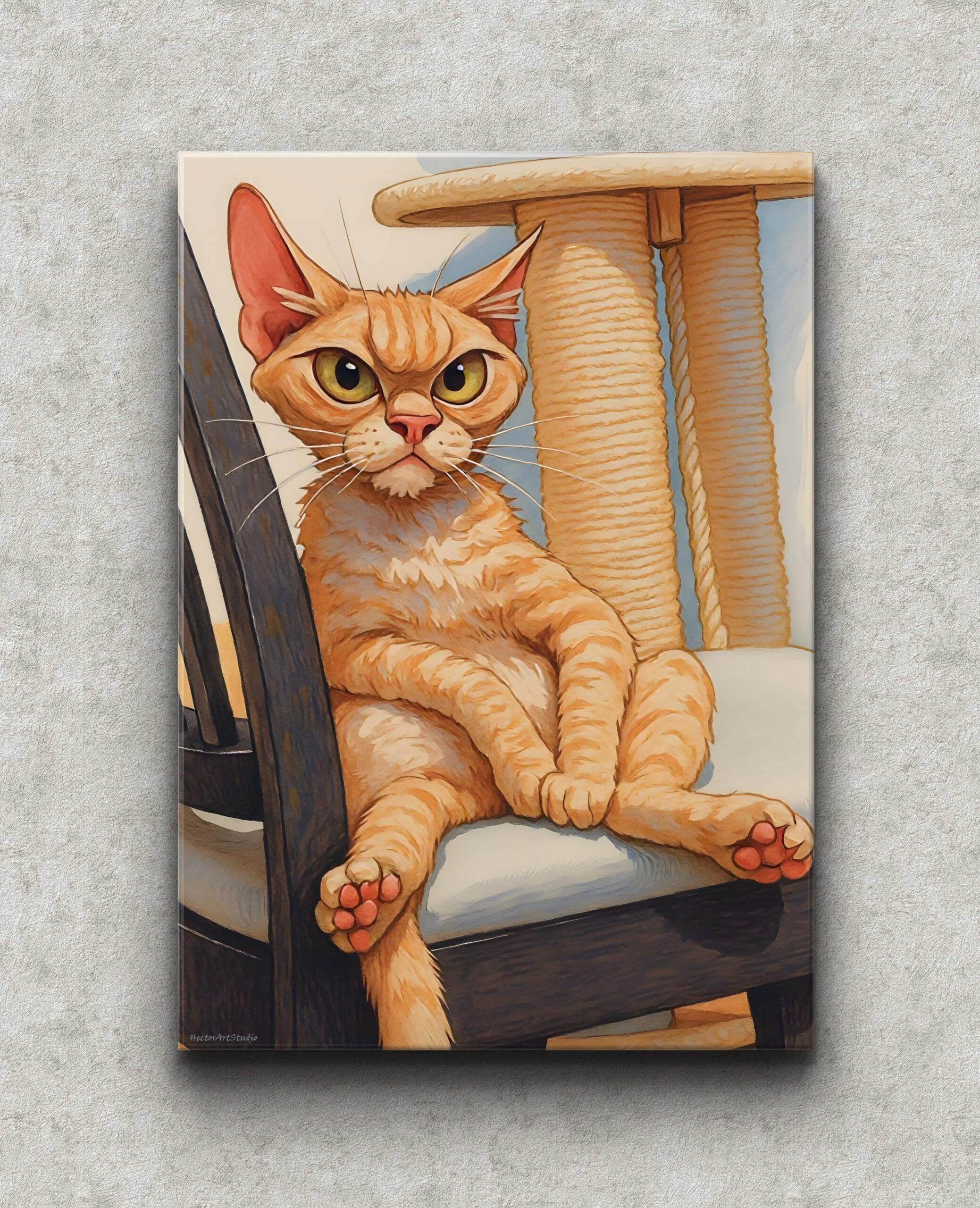 Obraz drukowany na płótnie "Wpieniony kot" 70x50cm - obrazek 2