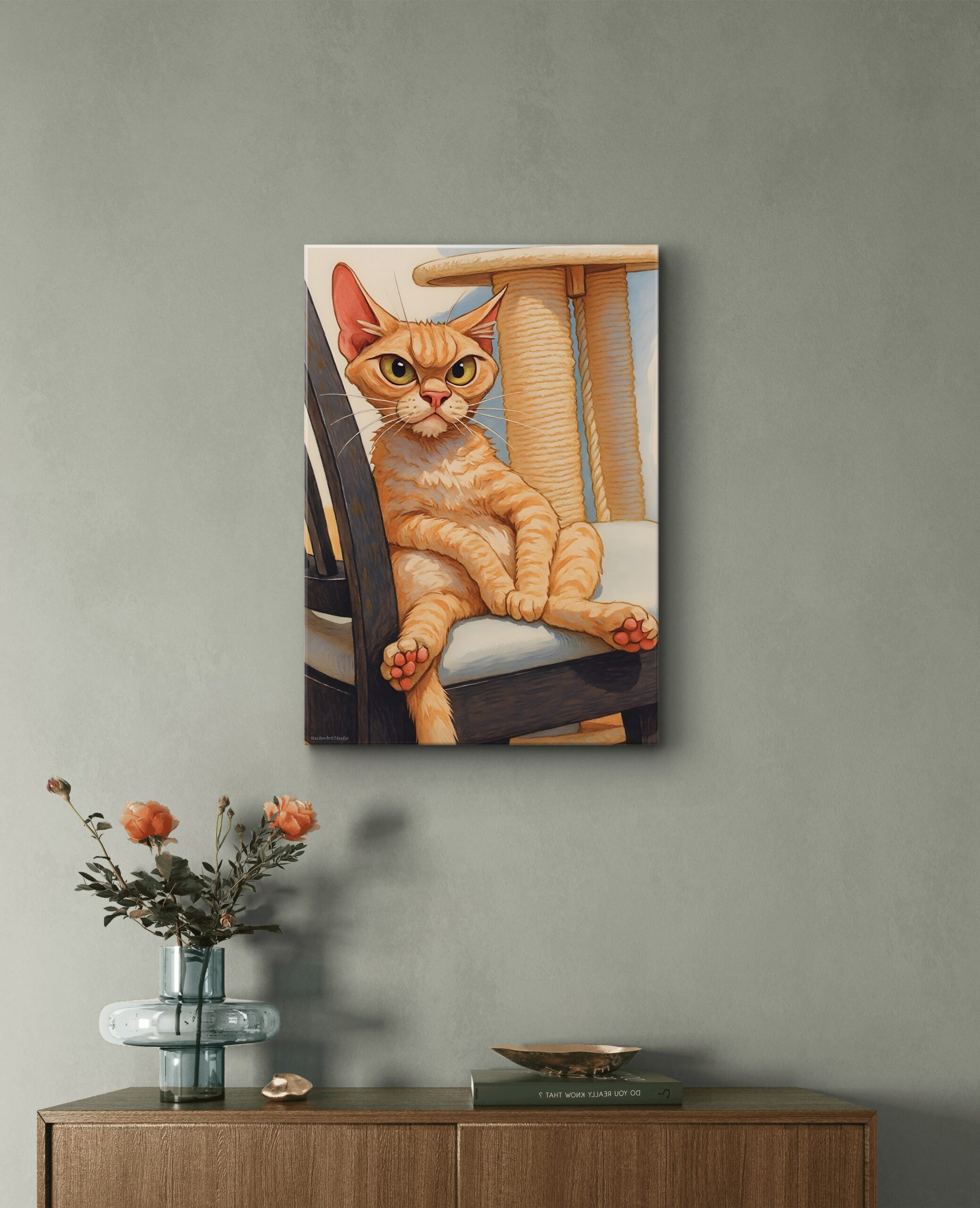 Obraz drukowany na płótnie "Wpieniony kot" 70x50cm - obrazek 3