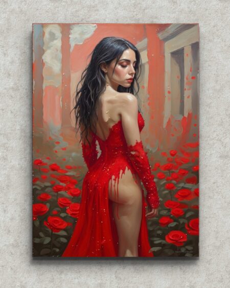 Obraz drukowany na płótnie „Krwista piękność” 70x50cm