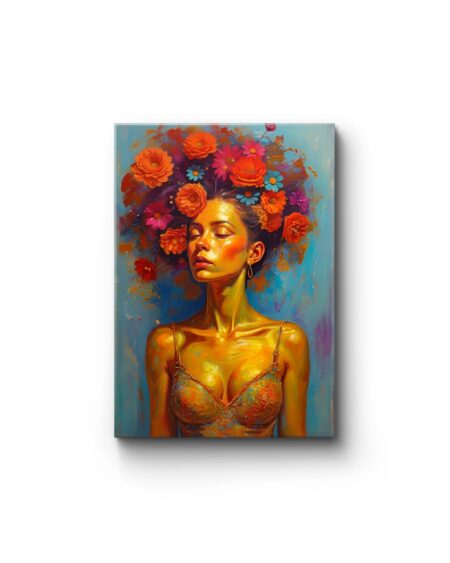 Obraz drukowany na płótnie „Złota Kobieta” 70x50cm