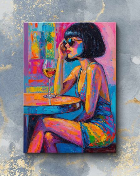 Obraz drukowany na płótnie „Wino i wdzięk” 70x50cm