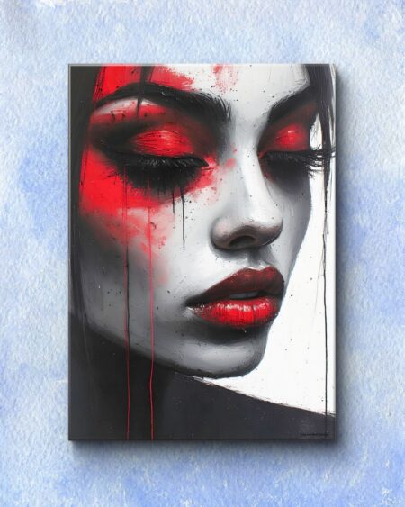 Obraz drukowany na płótnie „Pigmenty twarzy” 70x50cm