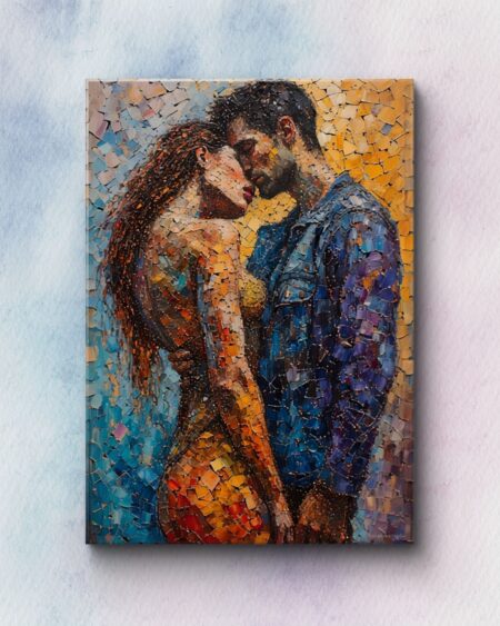 Obraz drukowany na płótnie „Przestrzeń między ustami” 70x50cm