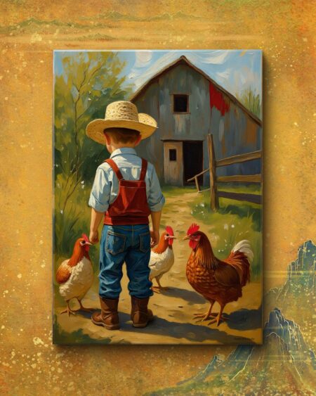 Obraz drukowany na płótnie „Szeryf na wsi” 70x50cm